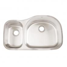 Artisan Manufacturing AR3521D97R-B - Double bowl Bulk pack 16ga Stainless sink