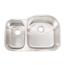 Artisan Manufacturing MH3220D87-R-B - Double bowl 18ga Stainless sink