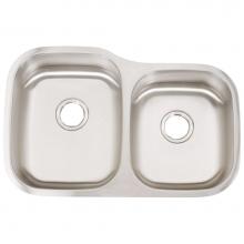 Artisan Manufacturing MH3221D88-S - Double bowl 18ga Stainless sink Single