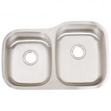 Artisan Manufacturing MH3221D88R-B - Double bowl 18ga Stainless sink