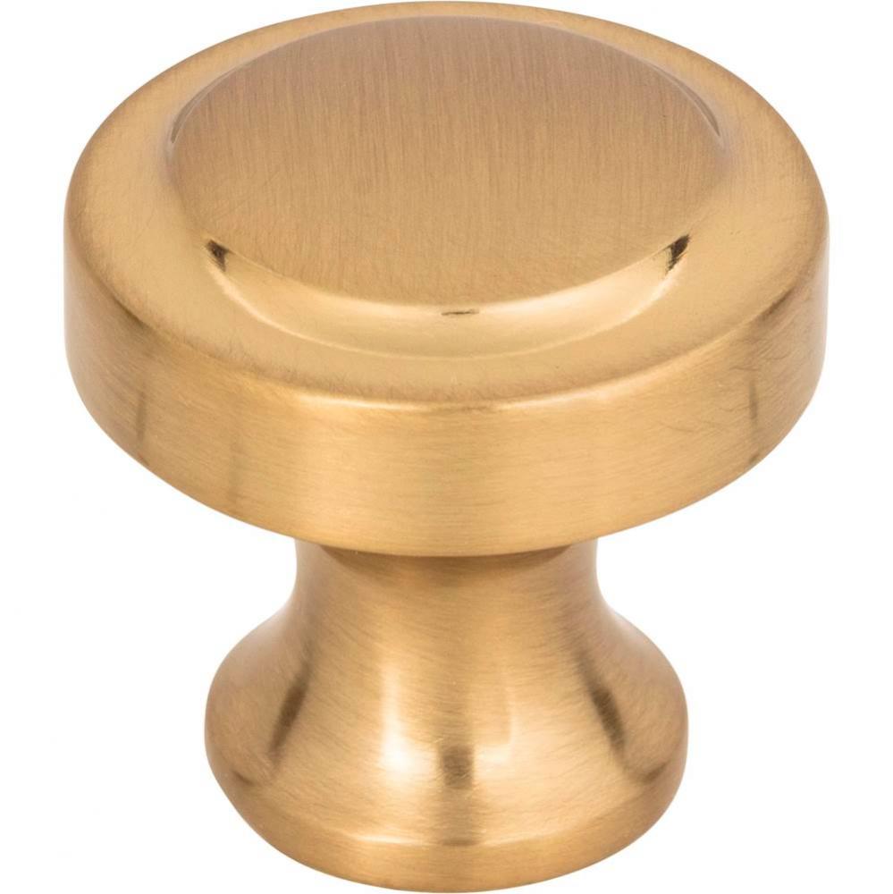 Bradbury Knob 1 1/4 Inch Warm Brass