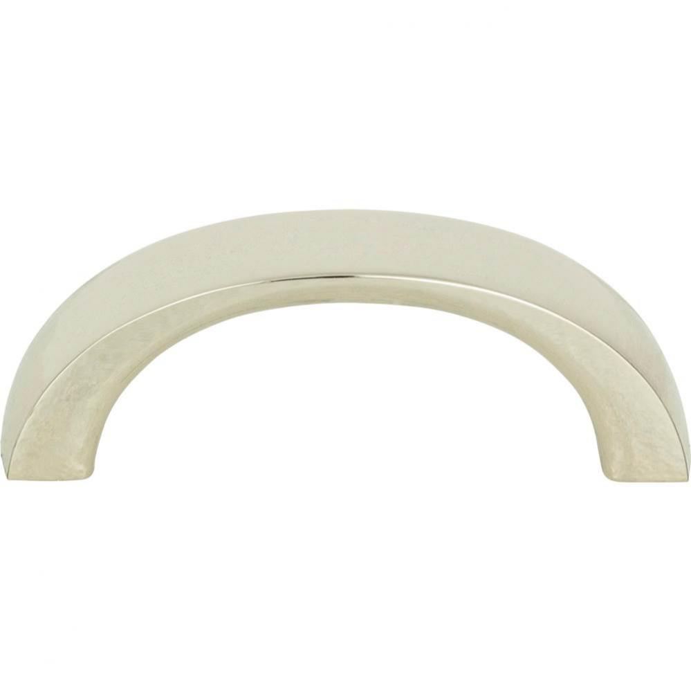 Tableau Curved Pull 1 13/16 Inch (c-c) Polished Nickel