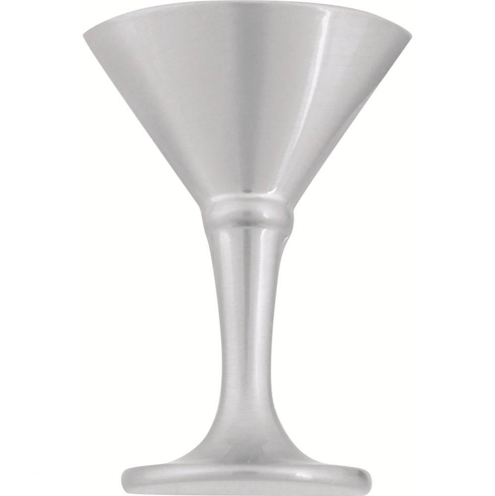 Martini Glass Knob 2 Inch Brushed Nickel