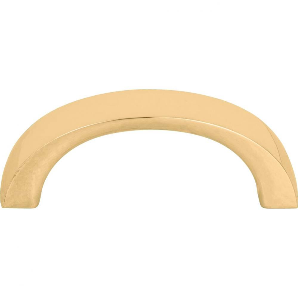 Tableau Curved Pull 1 13/16 Inch (c-c) French Gold