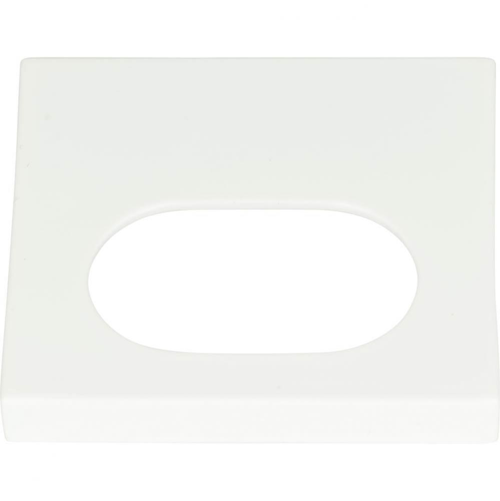 Modern Square Edge Tab Pull 1 1/4 Inch (c-c) High White Gloss