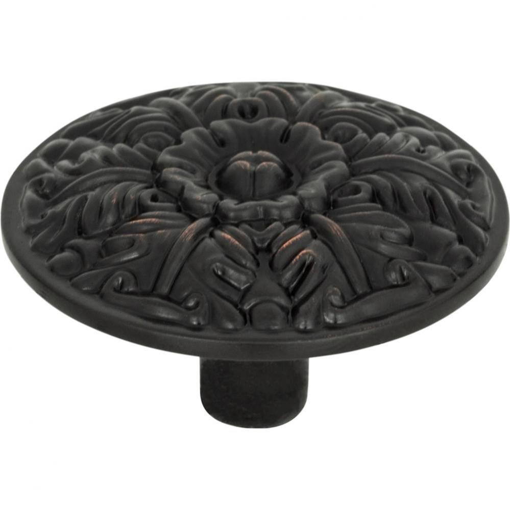 Hammered Medallion Knob 1 1/2 Inch Venetian Bronze