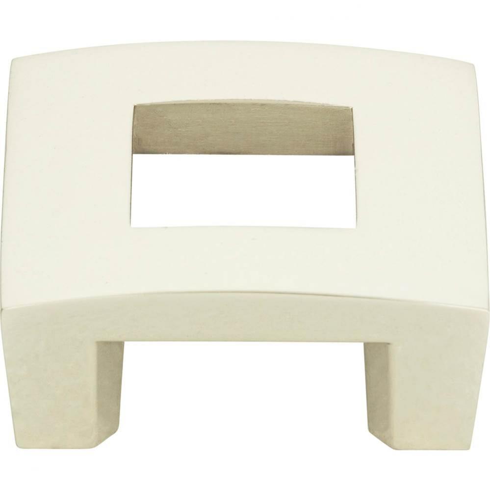 Centinel Square Knob 1 1/4 Inch (c-c) Polished Nickel