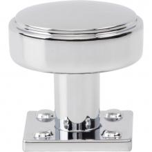 Atlas A540-CH - Benning Knob With Backplate 1 1/4 Inch (1 Inch Backplate) Polished Chrome