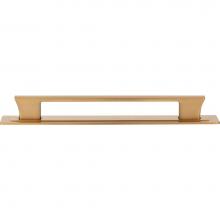 Atlas A6005-WB - Zander Pull and Backplate 7 9/16 Inch (c-c) Warm Brass