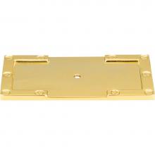 Atlas 378-PB - Campaign L-Bracket Backplate 3 11/16 Inch Polished Brass