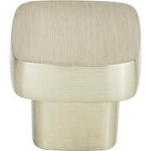 Atlas A908-BN - Chunky Square Knob Small 1 Inch Brushed Nickel