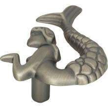 Atlas 190R-P - Mermaid Knob Right 2 1/2 Inch Pewter