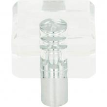 Atlas 3145-CH - Optimism Square Knob 1 1/4 Inch Polished Chrome