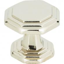 Atlas 319-PN - Dickinson Octagon Knob 1 1/4 Inch Polished Nickel