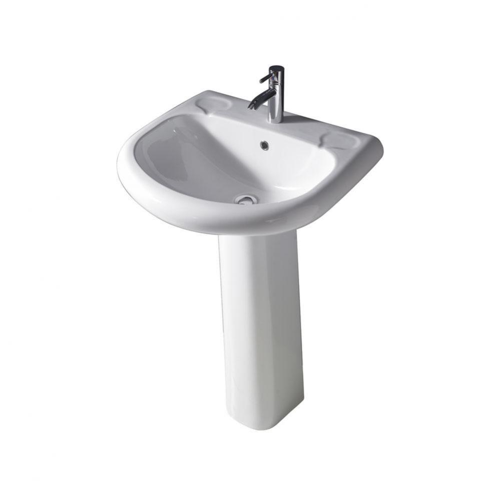 Orient 660 Pedestal Lavatory1-Hole, White