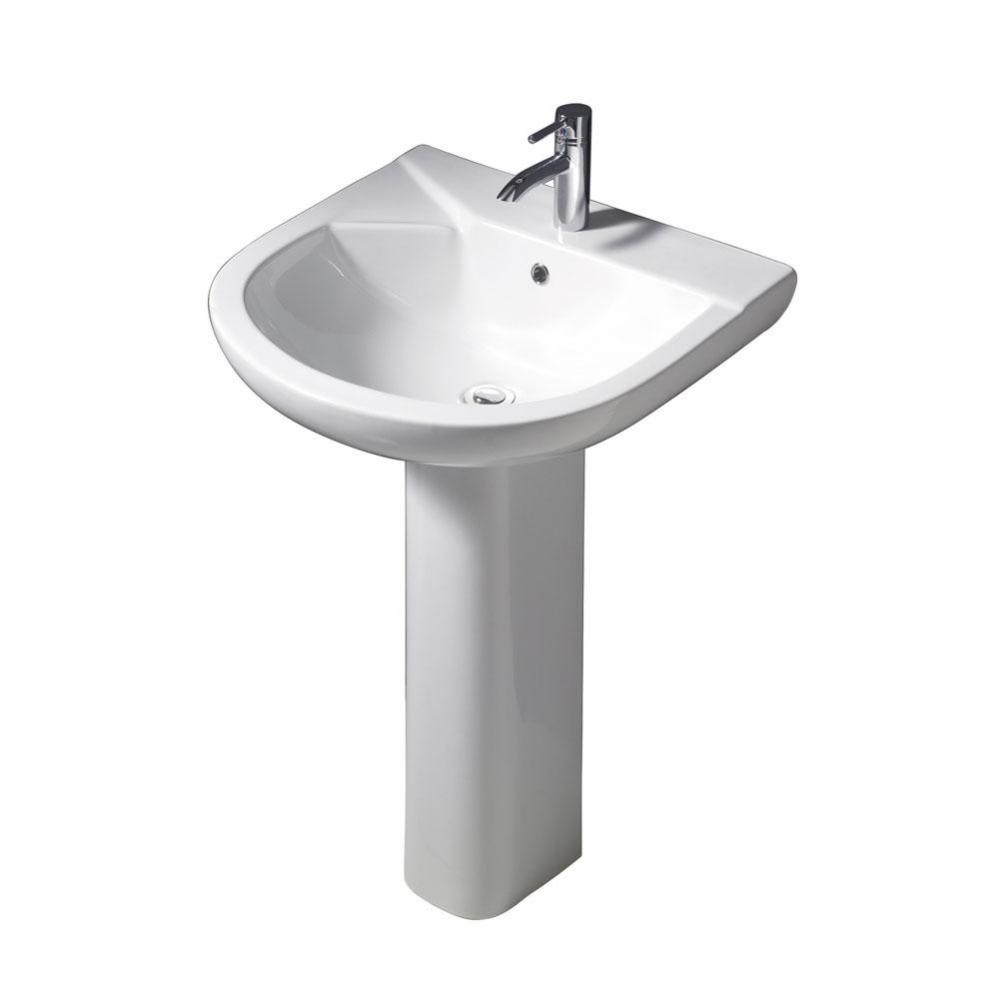 Anabel 555 Pedestal Lavatory8''cc, White