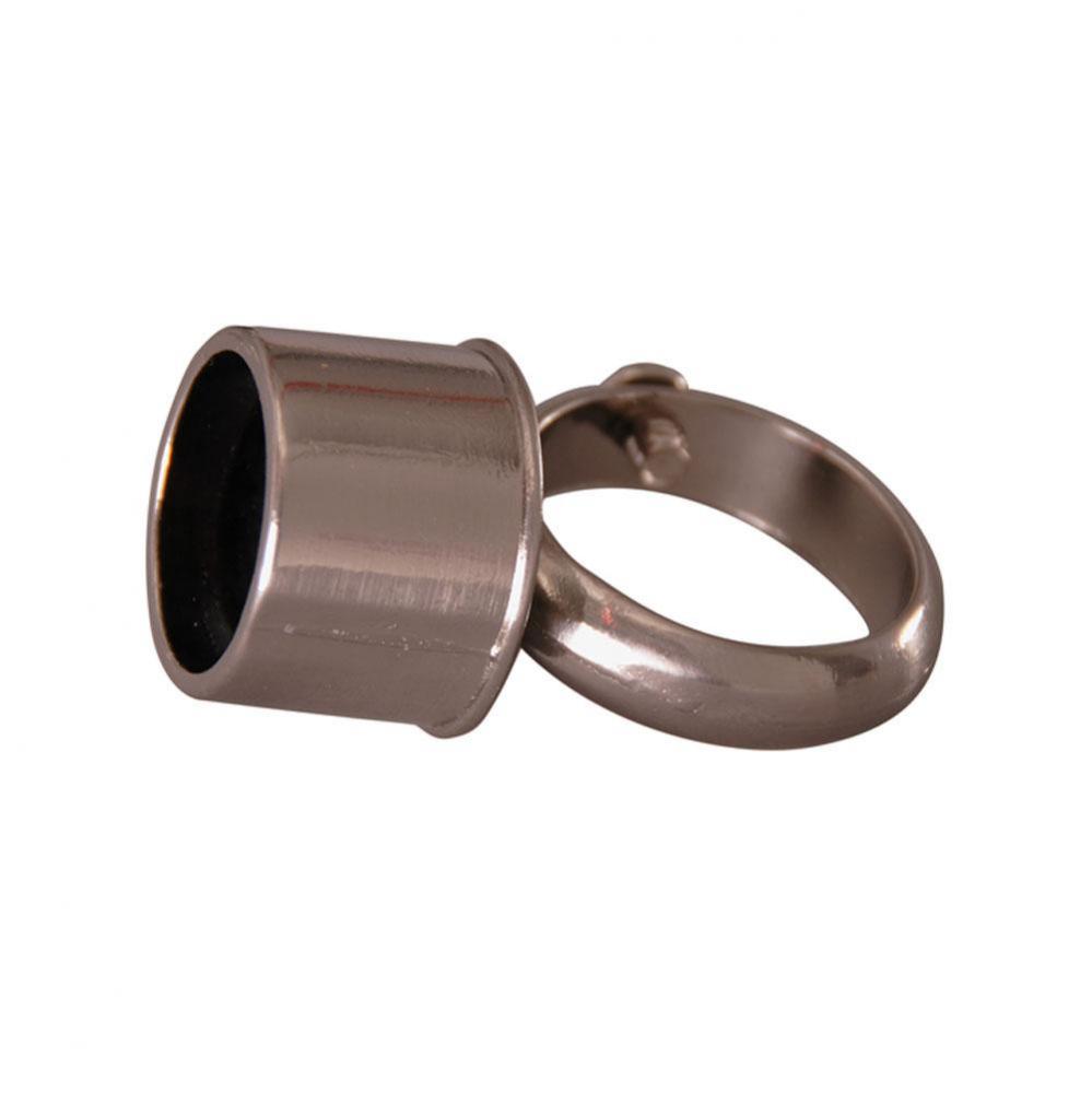 D-Rod Connection Loop Fitting, Polished Nickel