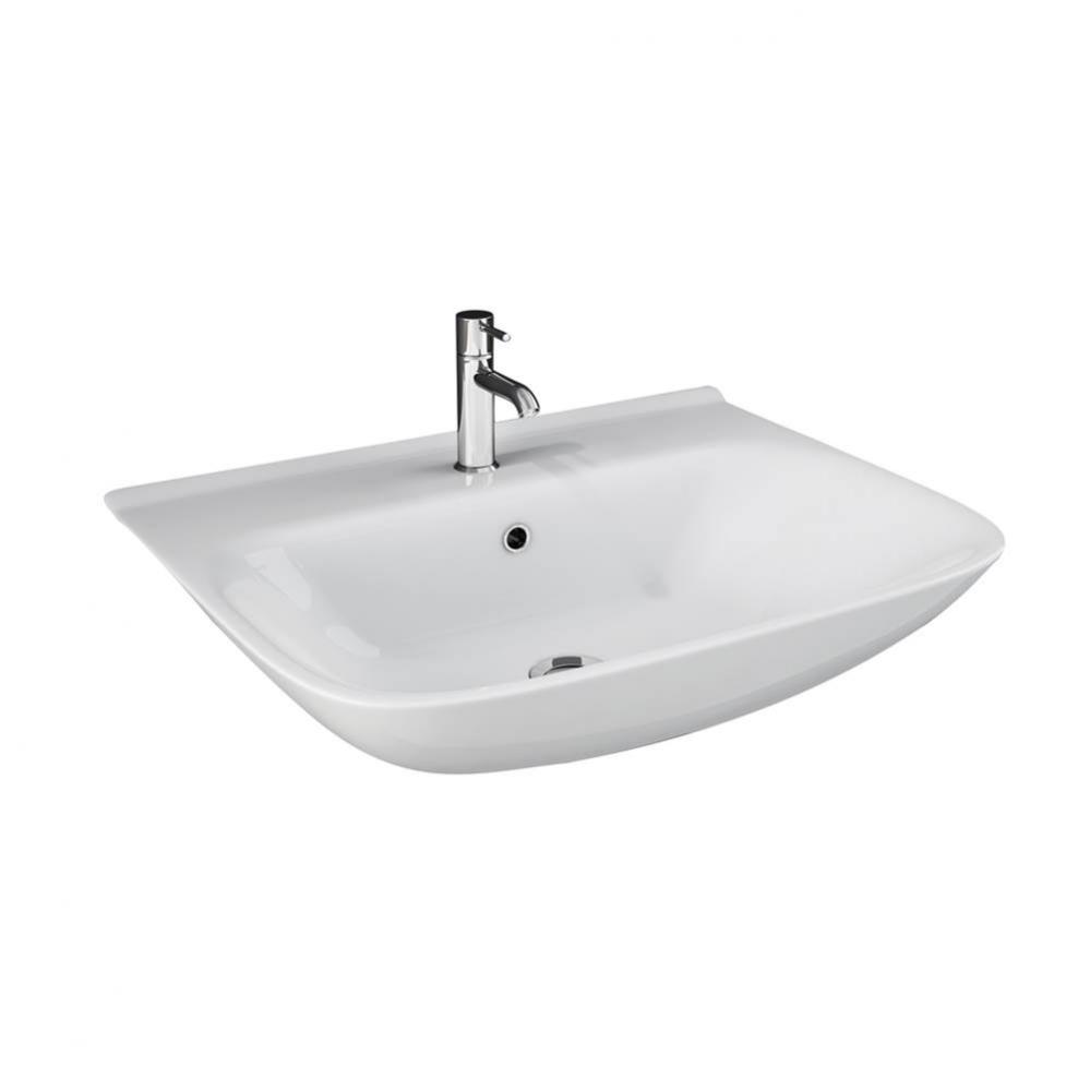 Eden 450 Wall-Hung Basin,1-Hole, White