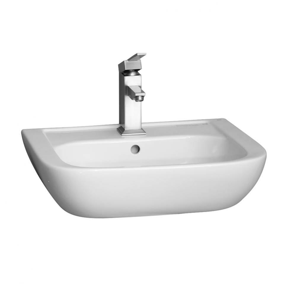 Caroline 550 Wall-Hung Basin,White-1 hole