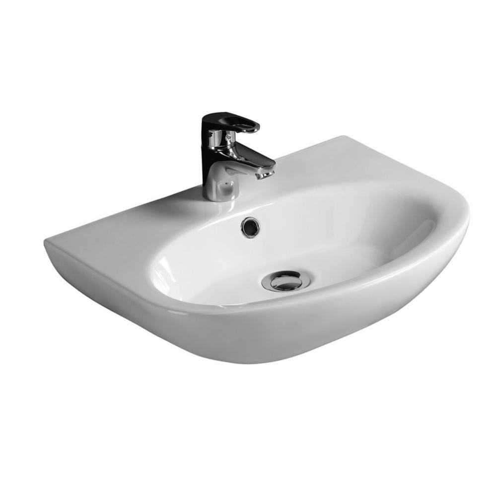 Infinity 500 Wall-Hung Basin1 Hole, White