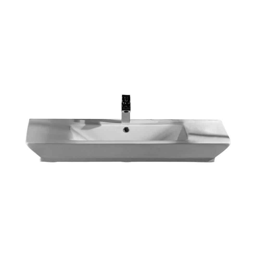 Opulence Above Counter Basin1-Hole,39-1/2'',White,Rect.Bowl