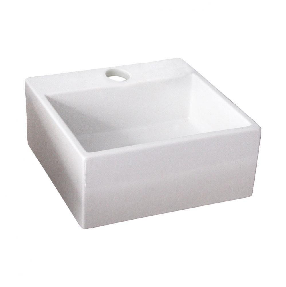 Mini Nova Wall-Hung Basin 1-Hole, White