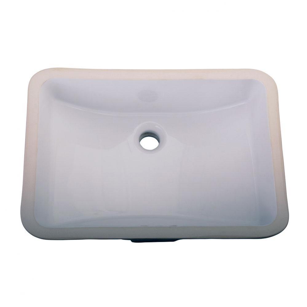 Cleo Undercounter Basin, 18'' x 12'' ID, White