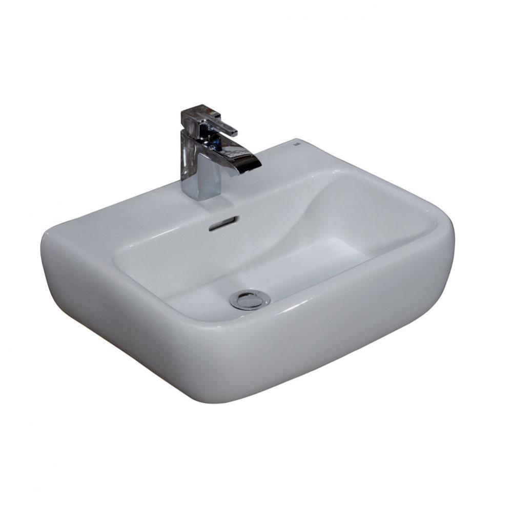 Metropolita 420 Wall-HungBasin, 1-Hole, White