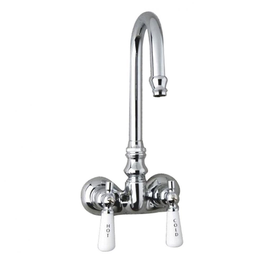 Tub Filler w/Code Spout, Lever Porc Handles, Polished Chrome