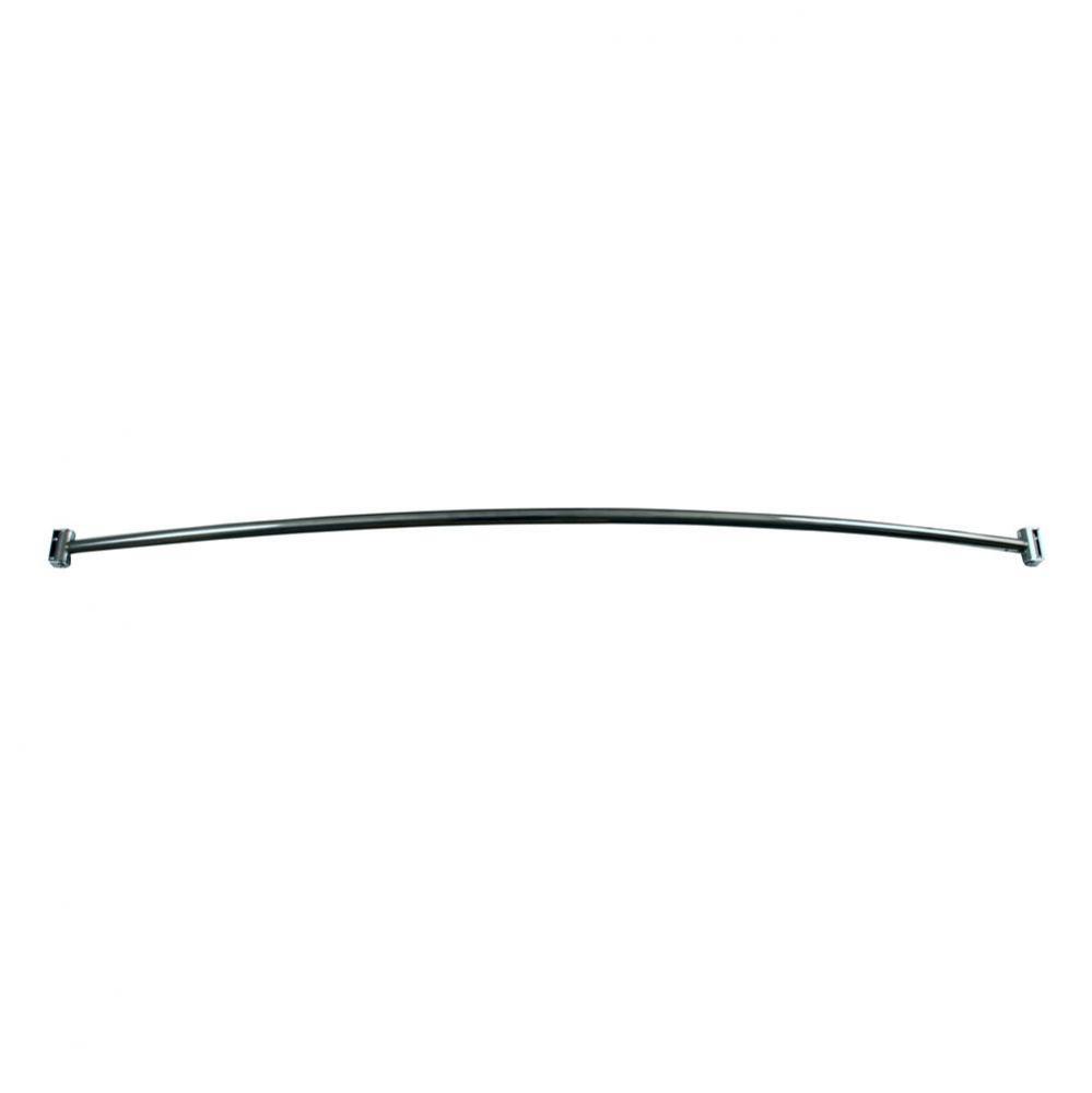 Curved Shower Rod, 5'', Steel, Polished Chrome