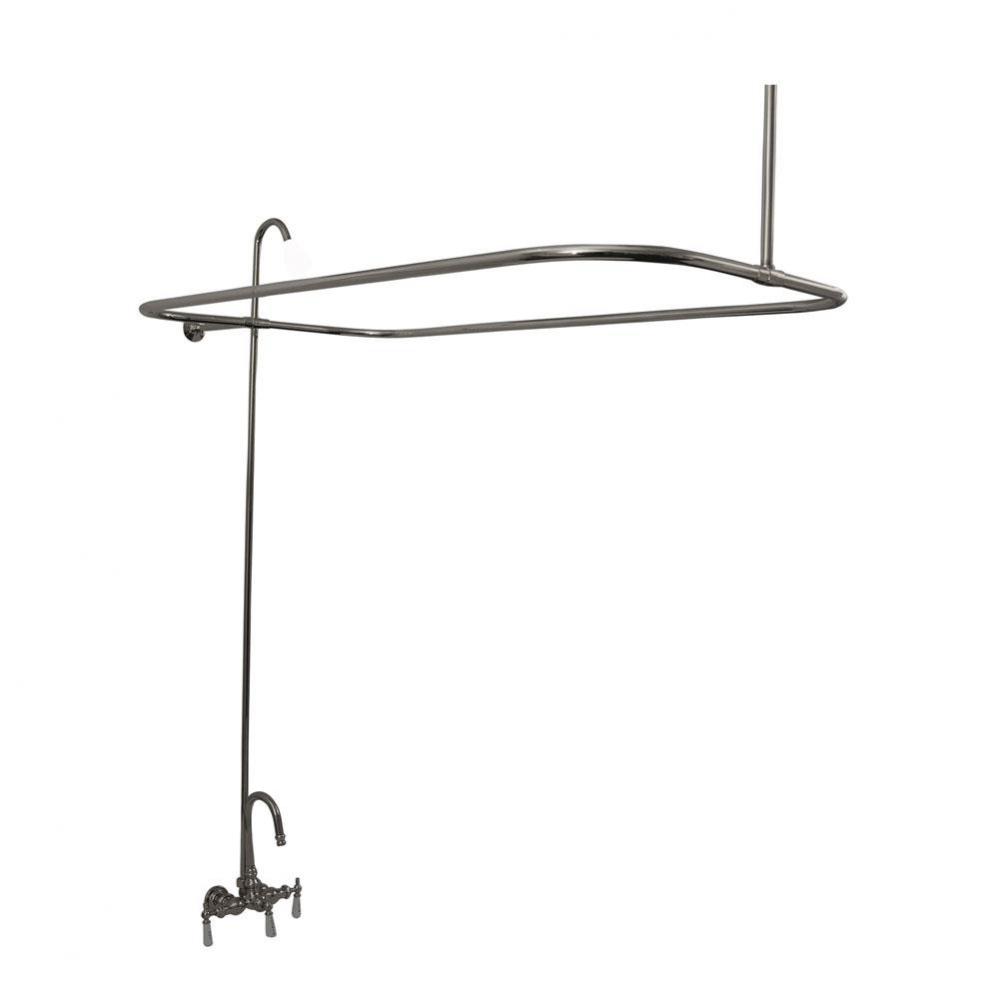 Shower Unit for CI Tubs, Less Showerhead, Polished Chrome