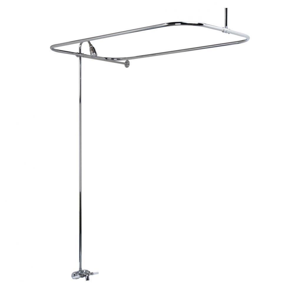 Converto Shower w/48'' Rect Rod, Fct, Riser, Polished Chrome