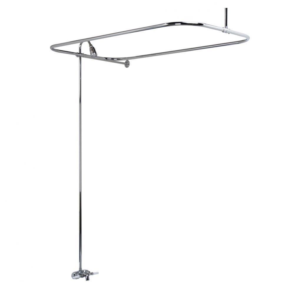 Converto Shower w/54'' Rect Rod, Fct, Riser, Polished Chrome