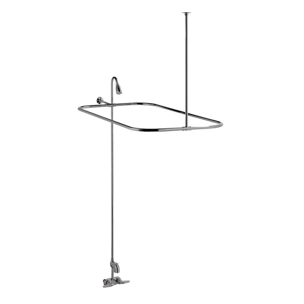 Converto Shower w/48'' Rect Rod, Code Spout, Polished Chrome