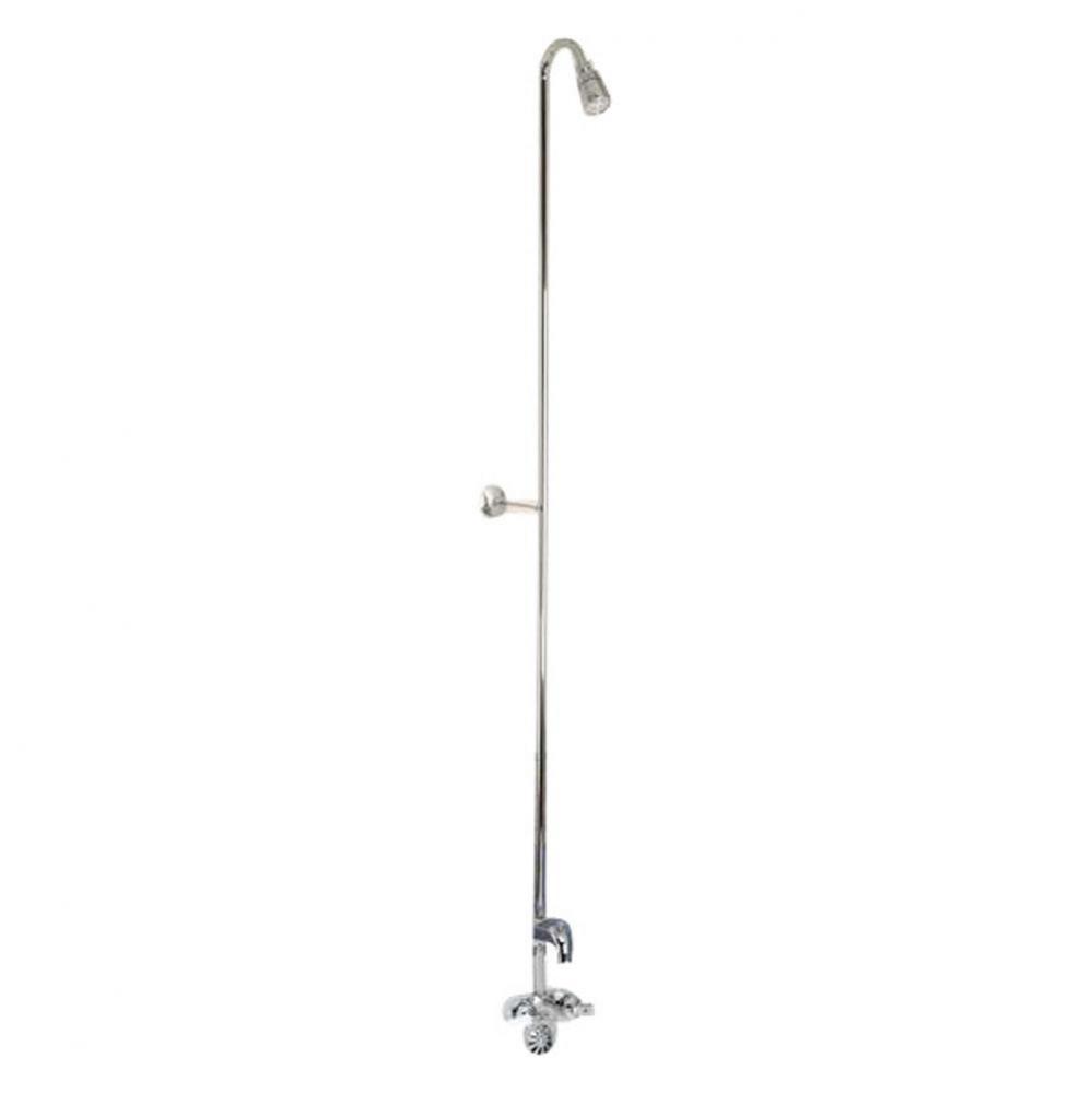 Diverter Bathcock w/Code Spout, Riser, Polished Chrome