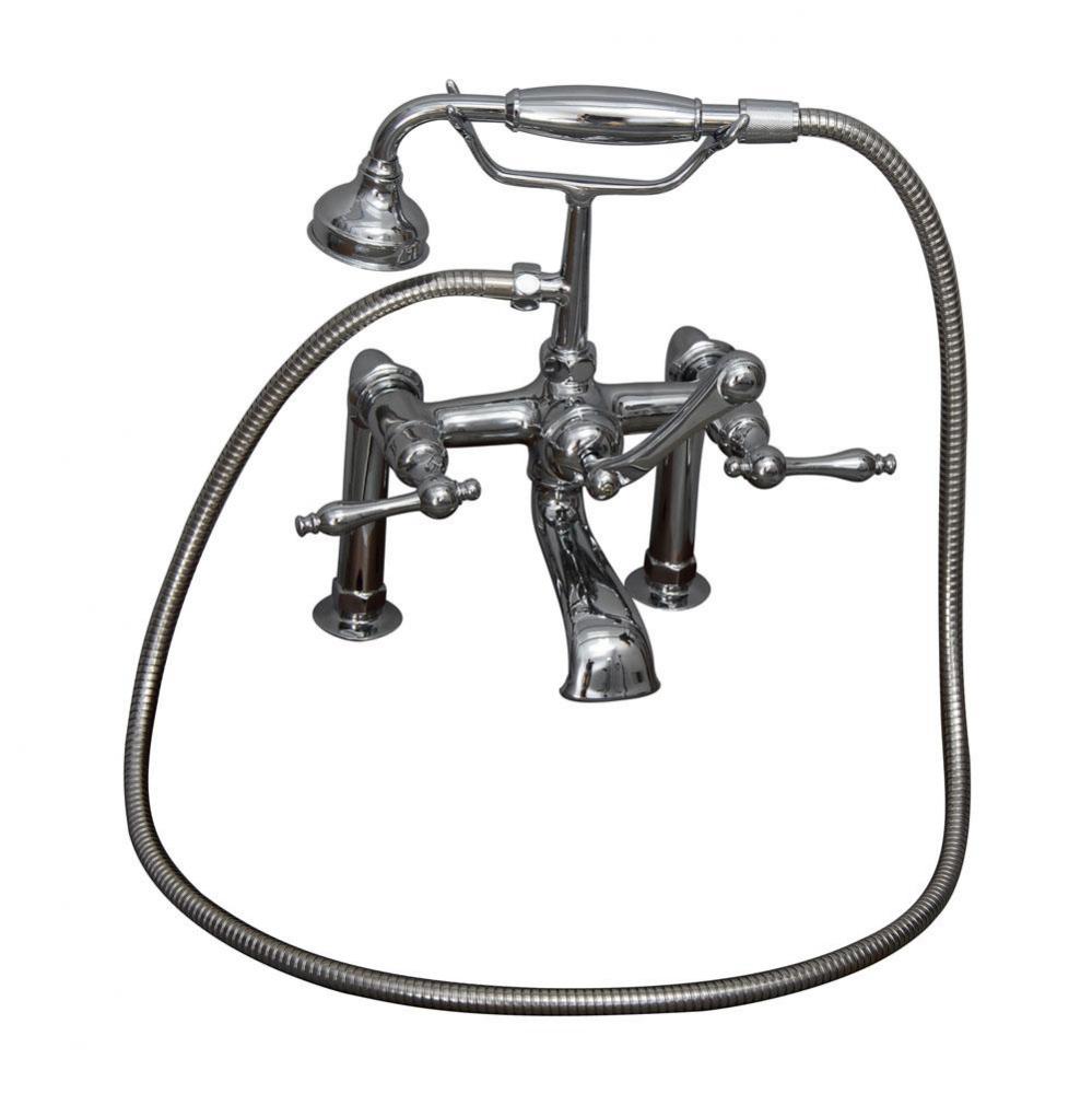 Elephant Spout,HndShwr,60''HoseMounts, Metal Lever Hdls, CP