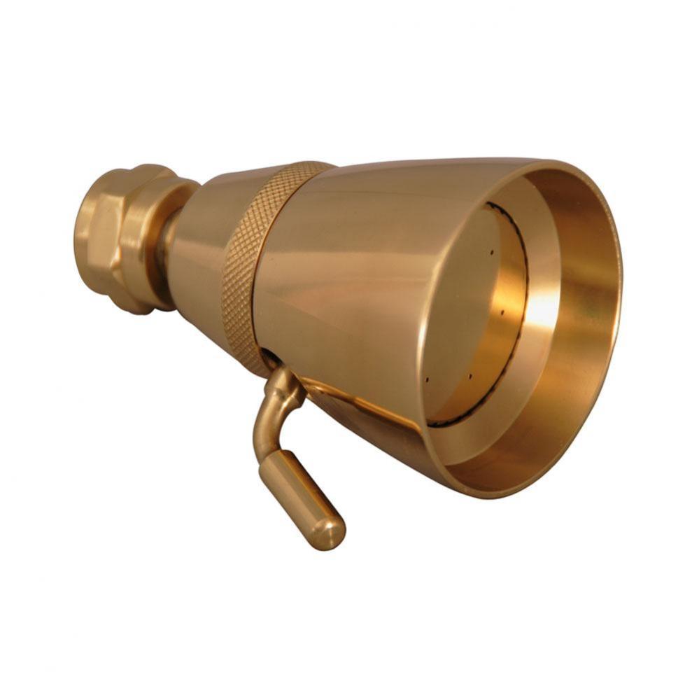Traditional Shower Head, Polished Brass