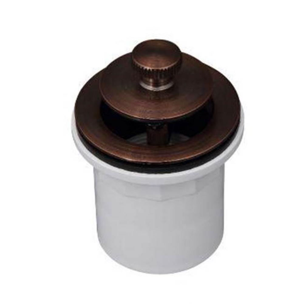Bath Tub Drain Lift n Turn w/1-1/2'' Flange PVC Adapter, CP