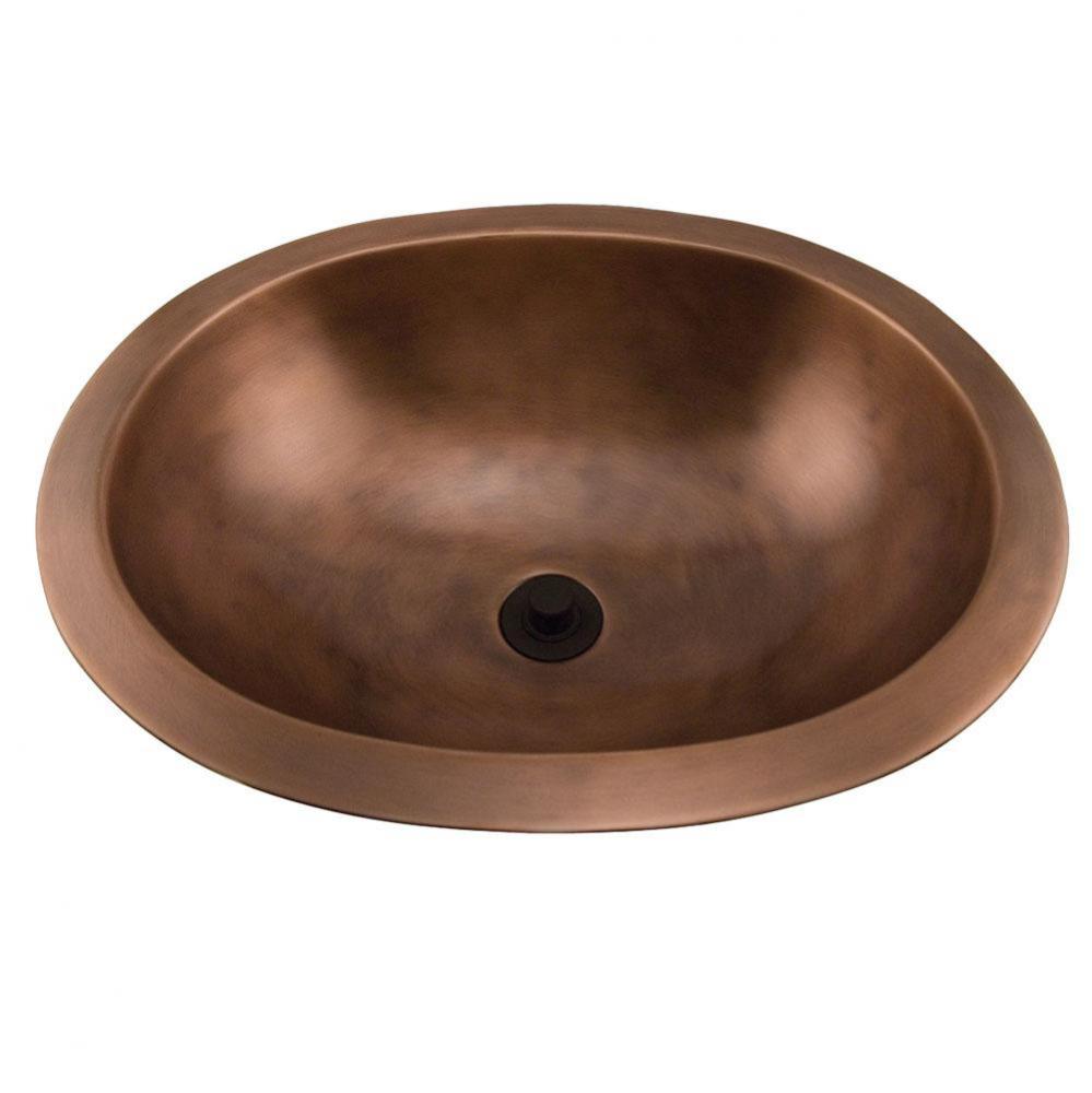 Finn 19'' Oval Copper SinkSmooth Antique Copper