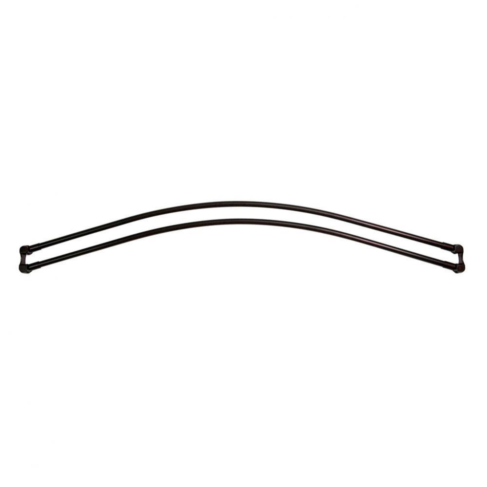 48'' Double Curved Shower Curtain Rod-White