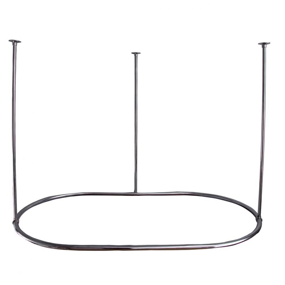 72'' Oval Shower CurtainRing-Chrome