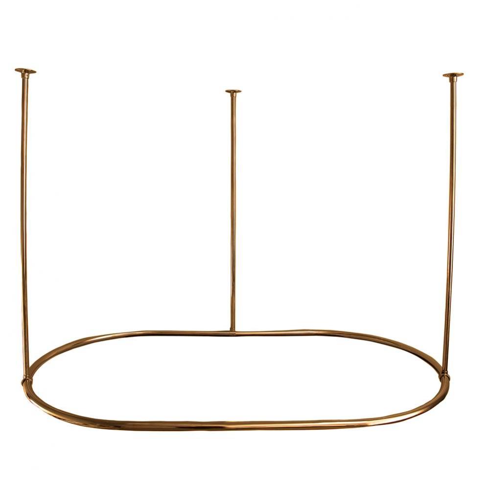 48'' Oval Shower CurtainRing-Polished Brass