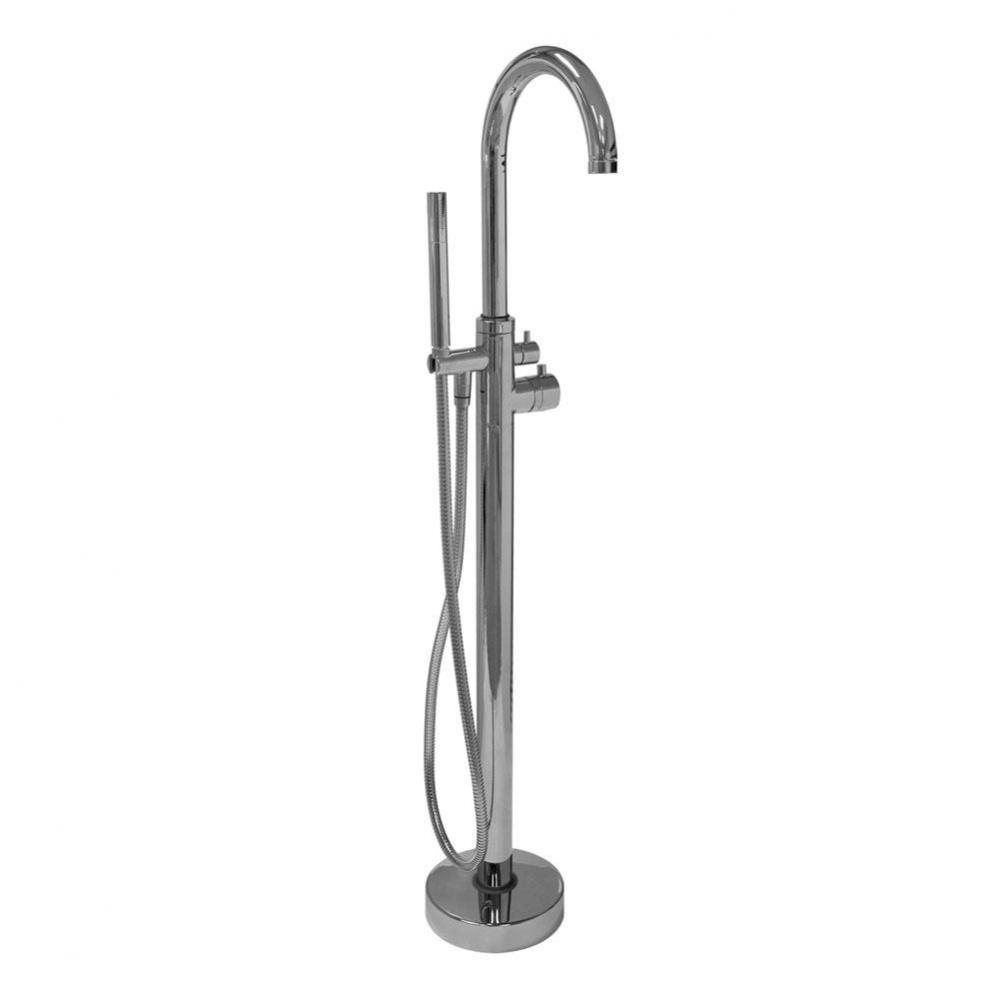 Burney Freestd Tub Filler w/HSThermostatic, Polished Chrome