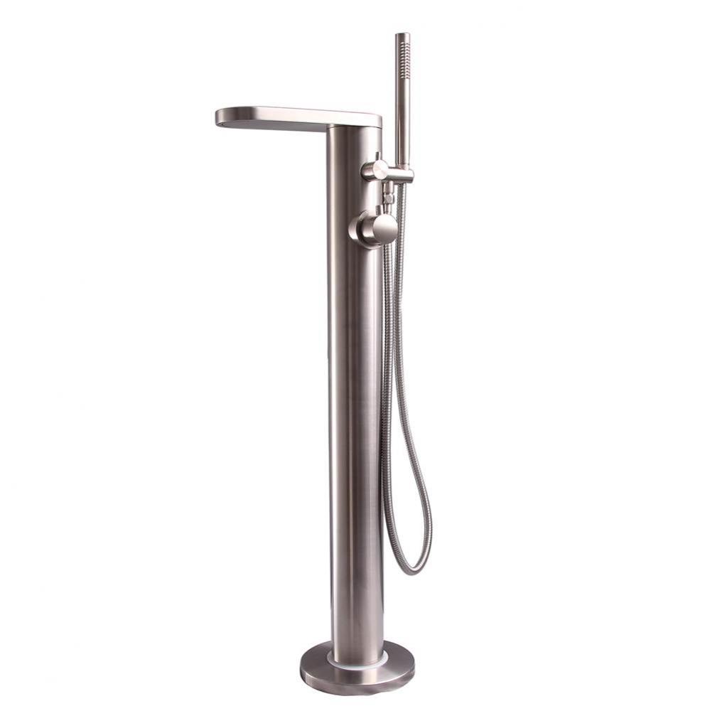 Mcway  Freestanding ThermostaTub Filler, Brushed Stainless