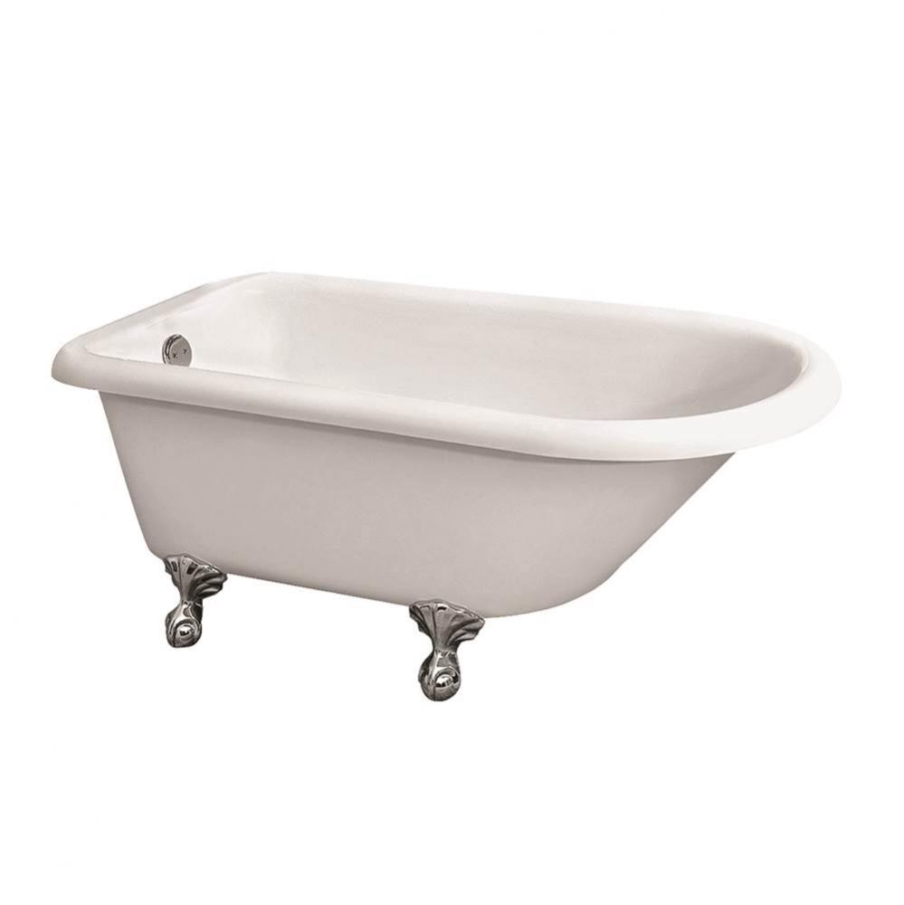 Amelia Acrylic Roll Top, 59''WH, CP Feet, No Faucet Holes