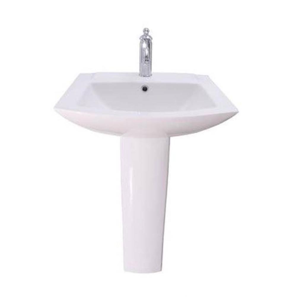 Burke Pedestal for 6'' CCHole, Overflow, White