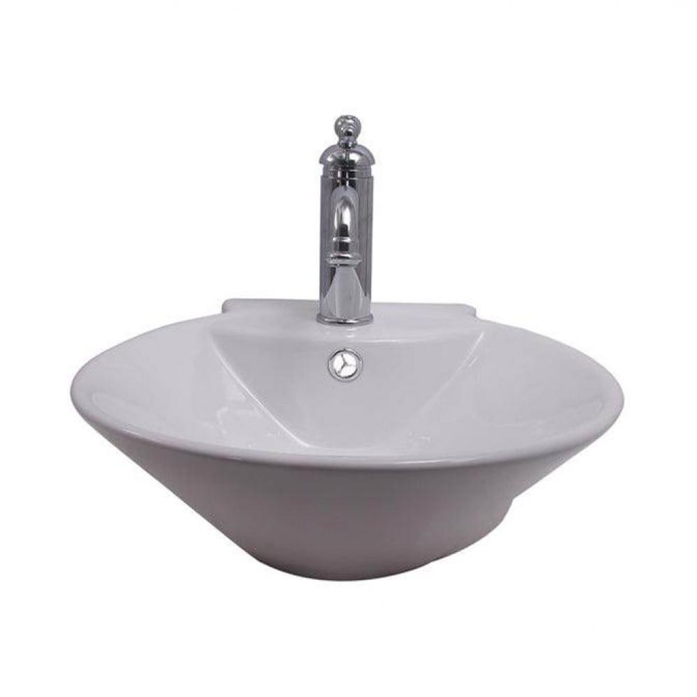 Mimi 17''  Wall Hung Basin withOverflow, White