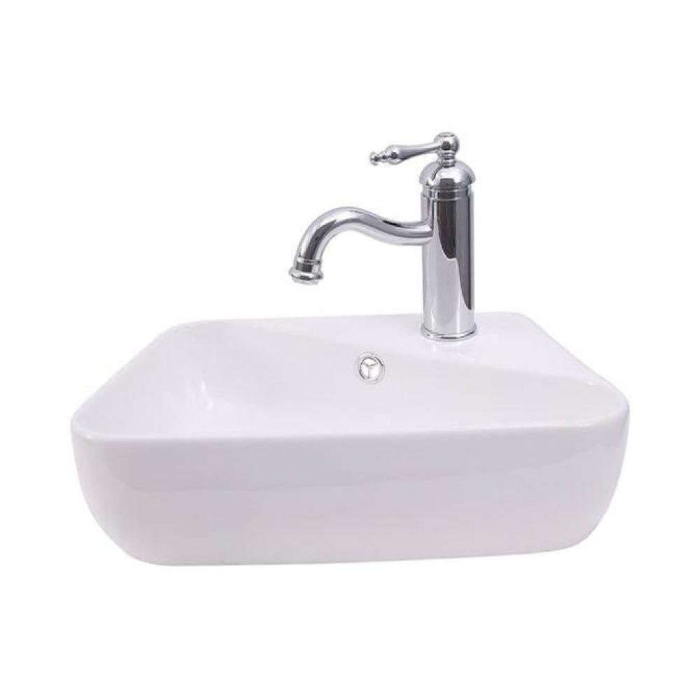 Nikki 17'' Wall Hung Basin withOverflow, White