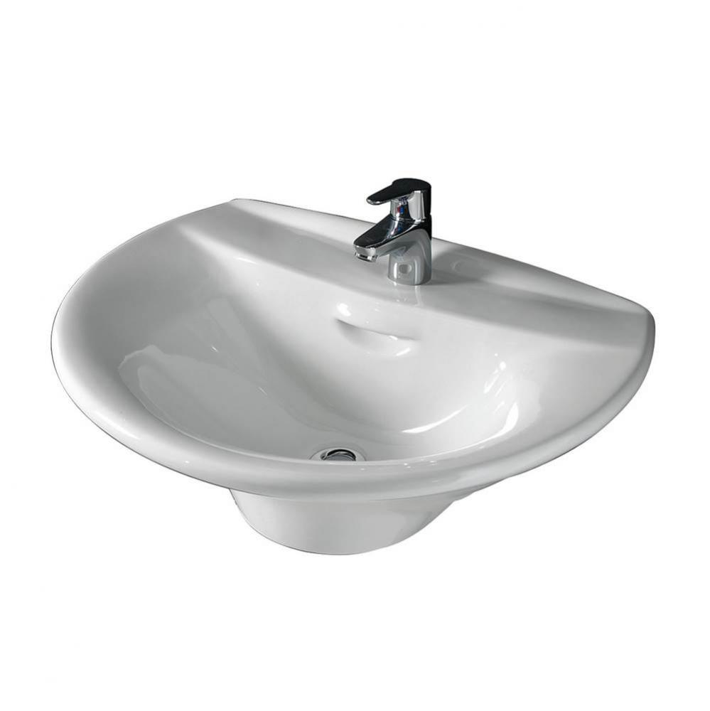 Venice 520 Wall-Hung Basin8'' Widespread, White