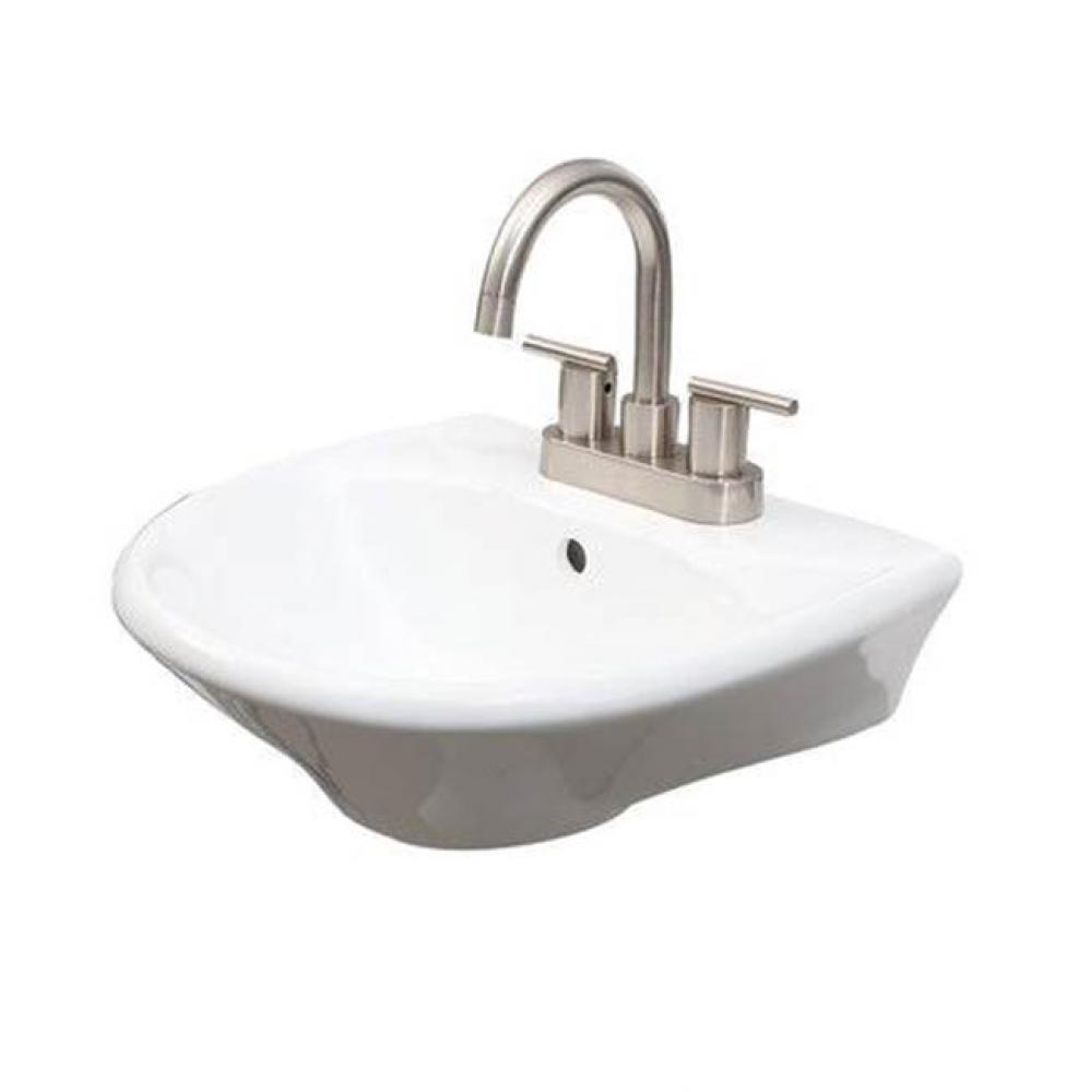 Gair Wall Hung Basin4'' Centerset, White